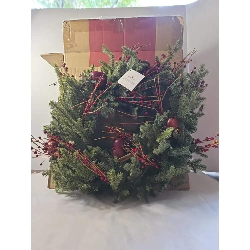 balsam hill heritage spice wreath 26